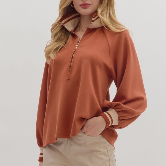 ENTRO RUST SCUBA TOP WITH ELAST CONTRAST TRIM - Picture 2 of 7
